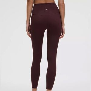 Lululemon Athletica Burgundy High-Waisted Leggings